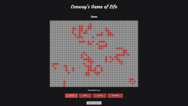 Game of Life random preset