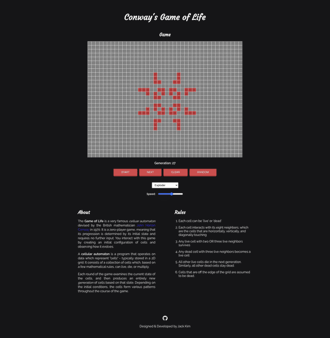 Game of Life full page page